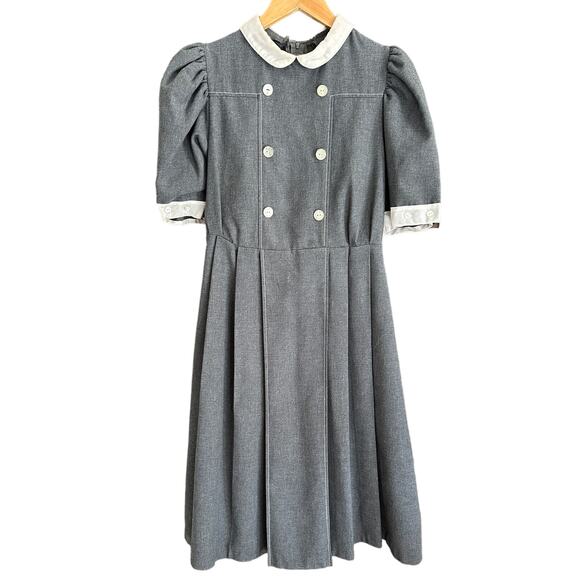 90s Vintage PLEASANT COMPANY | American Girl Samantha Flannel School Dress | 12 - Picture 1 of 11